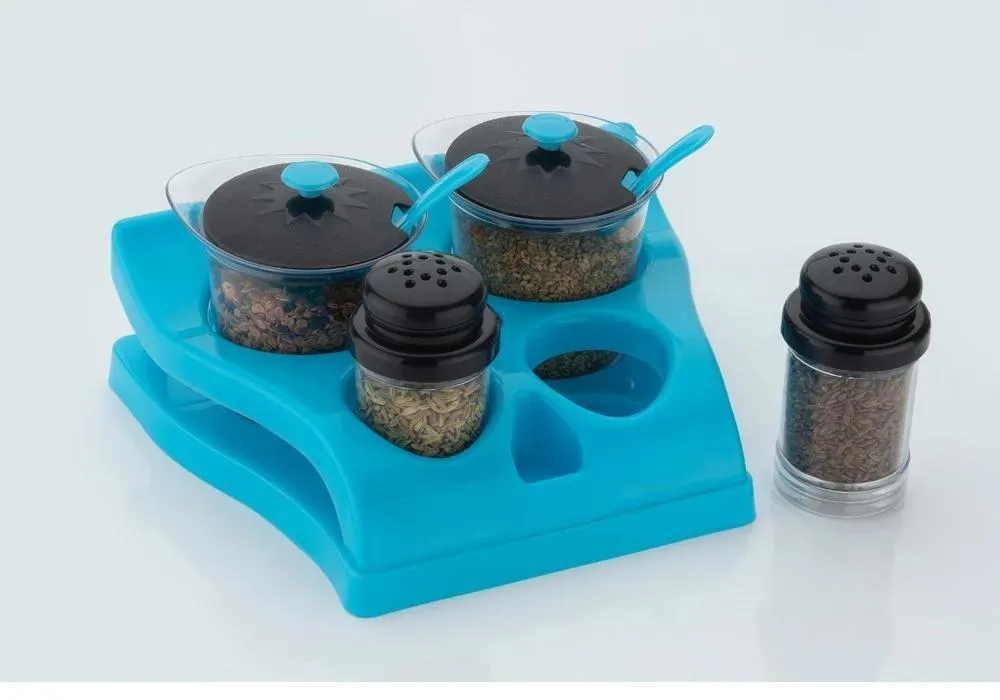 0078 Container set of 4 jar , 2 spoons and 1 tray