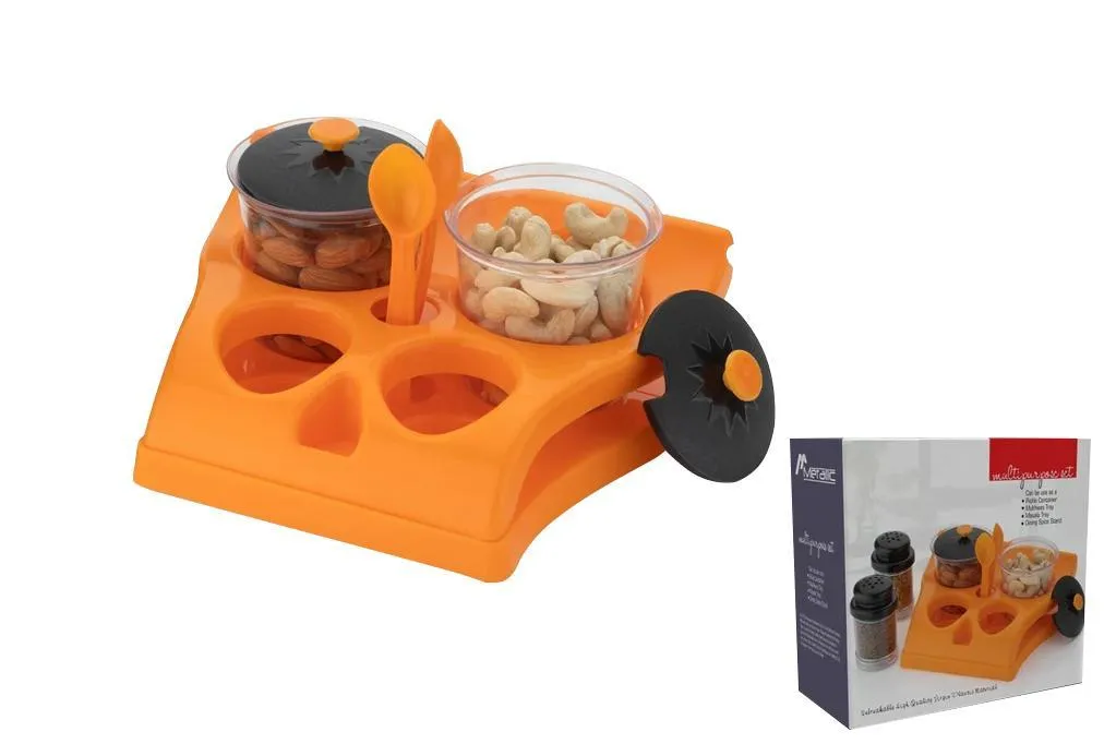 0078 Container set of 4 jar , 2 spoons and 1 tray