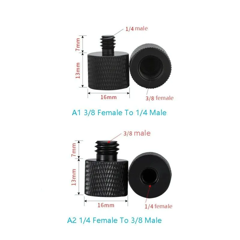 10-Piece 1/4 to 3/8 Screw Adapter | Red