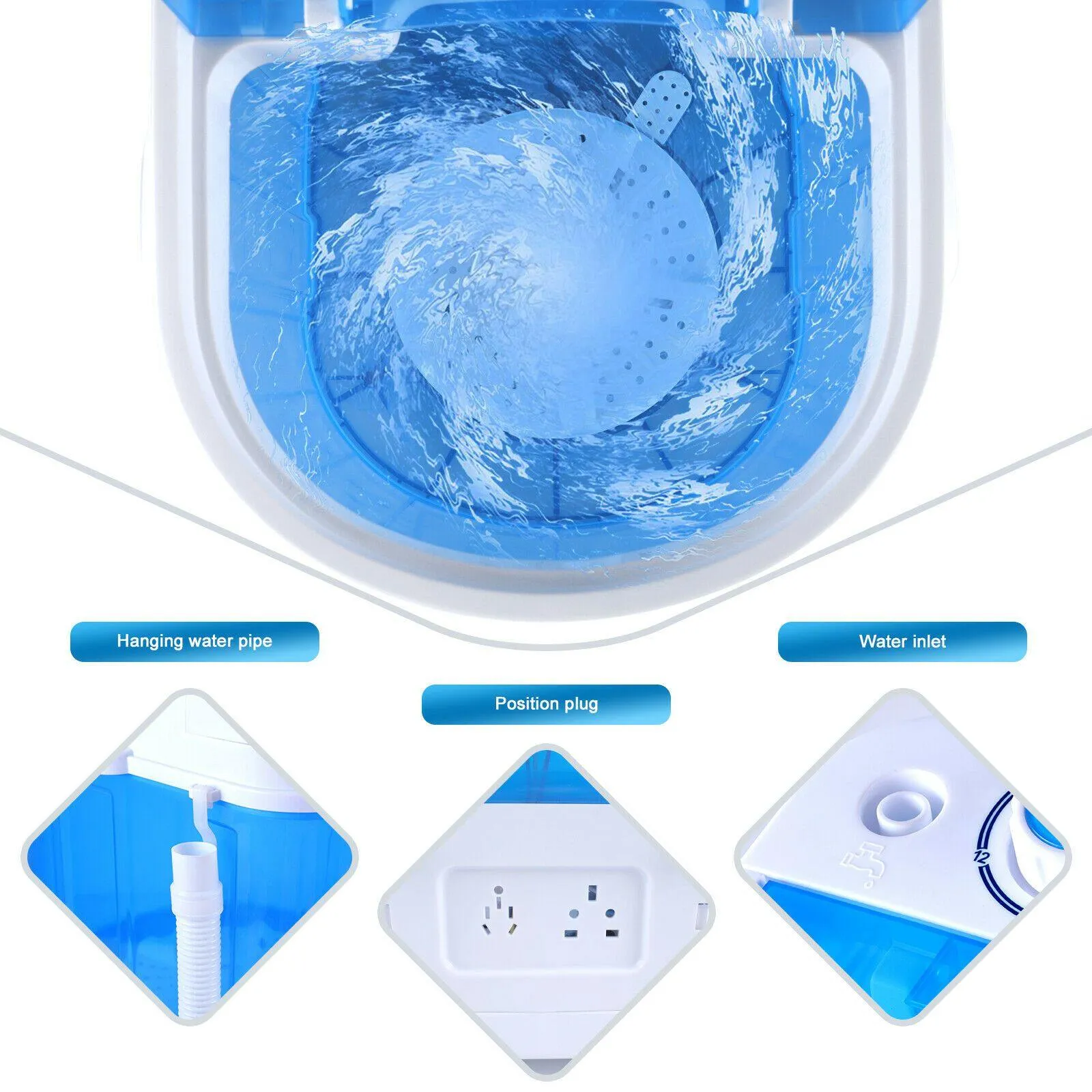 10lbs Capacity Portable Washing Machine Laundry Washer