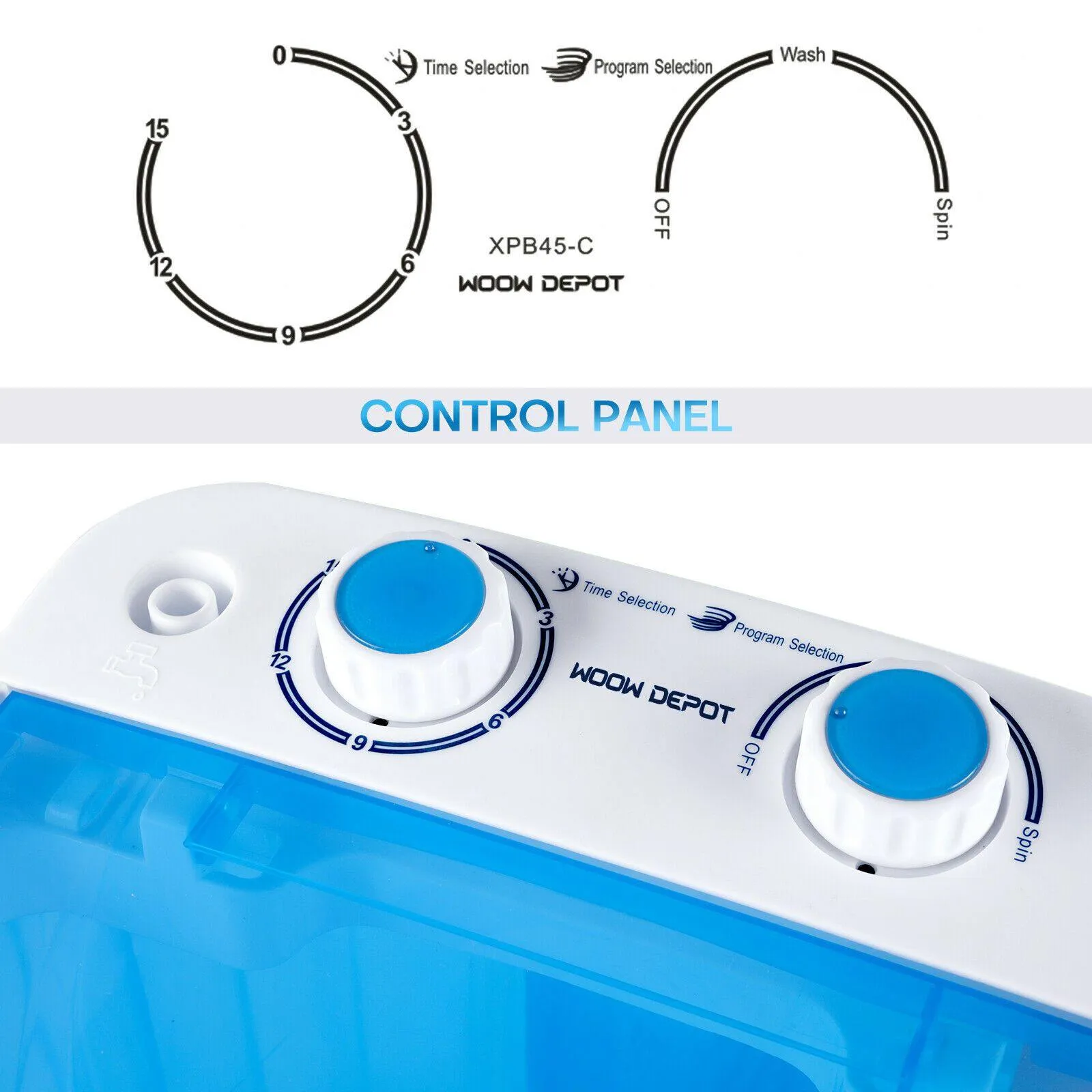 10lbs Capacity Portable Washing Machine Laundry Washer
