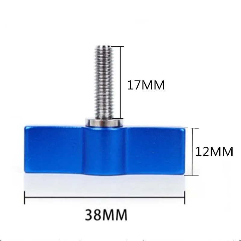 10pcs T-Shaped Multi-Directional Screw | With M6 Aluminum Alloy Handle | Blue