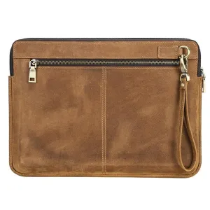 14.2 Inch Leather Laptop Sleeve for MacBook Pro | Black | Brown