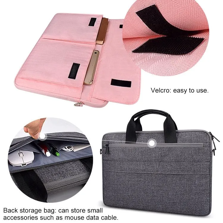 15.6 Inch Laptop Handheld Briefcase Storage Bag | No Shoulder Strap | Grey