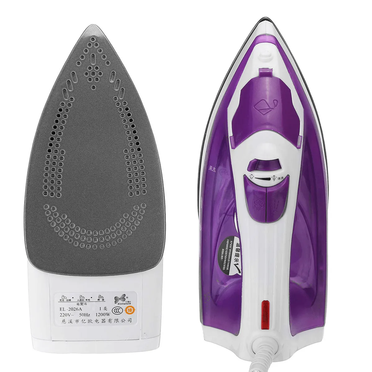 1600W 220V Handheld Portable Steam Iron Electric Garment Cleaner 5-Speed Temperature Adjustment