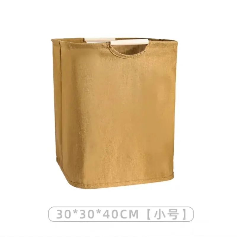 1PC Capacity Storage Laundry Basket | Portable Fabric Dirty Clothes Hamper | Waterproof Cotton Linen Household Organizer