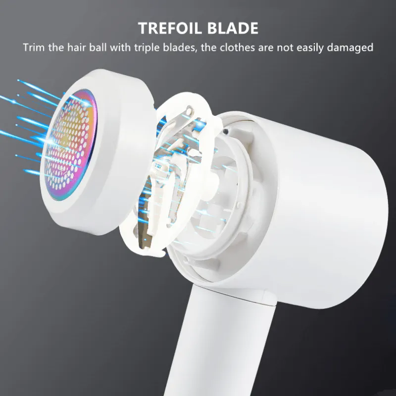 2 in 1 Portable Electric Lint Remover Hair Removal Roller USB Charging High-Speed Clothes Fabric Shaver Hairball Trimmer
