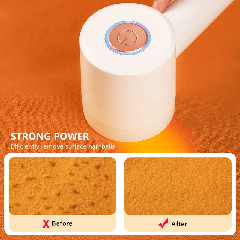 2 in 1 Portable Electric Lint Remover Hair Removal Roller USB Charging High-Speed Clothes Fabric Shaver Hairball Trimmer