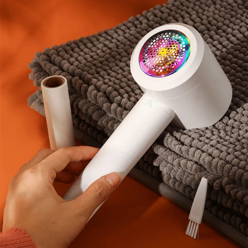 2 in 1 Portable Electric Lint Remover Hair Removal Roller USB Charging High-Speed Clothes Fabric Shaver Hairball Trimmer