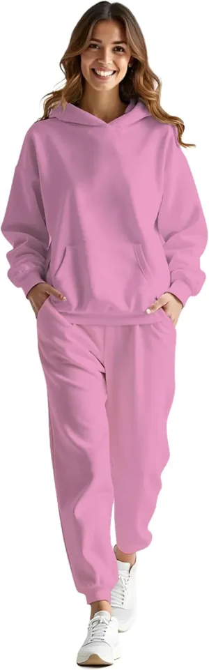 2 Piece Set Oversized With Pockets Hoodie Loose Fit Trendy Sweatsuit Baggy Fashion Sweatsuit Casual Y2k Set