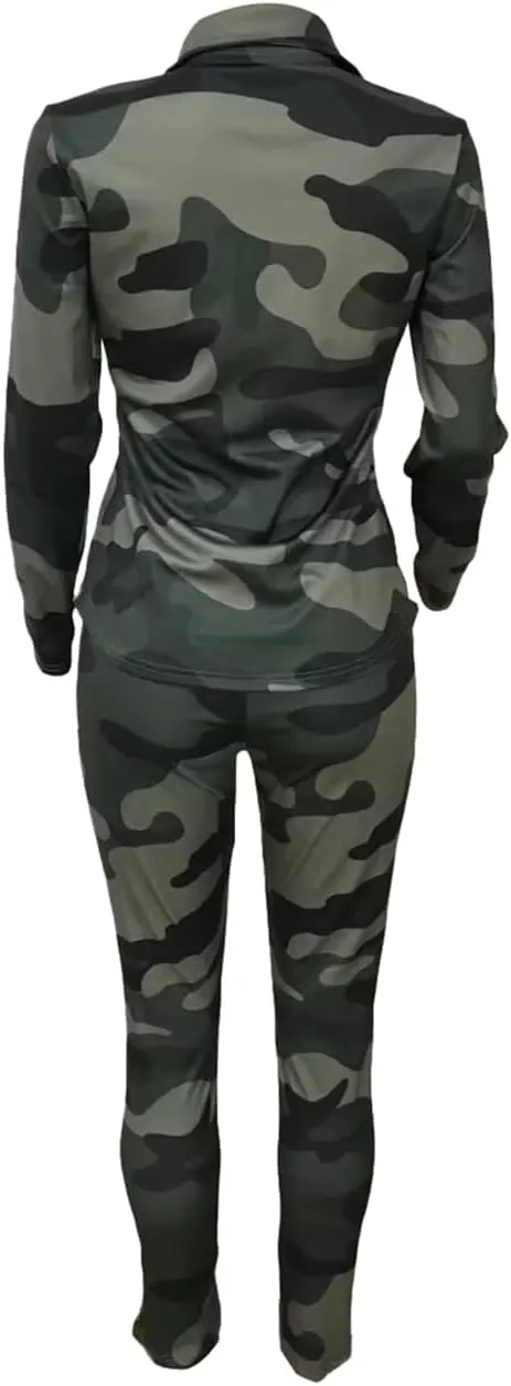 2-Piece Shirt Pants Outfits Sets, Womens Matching Sets Loungewear