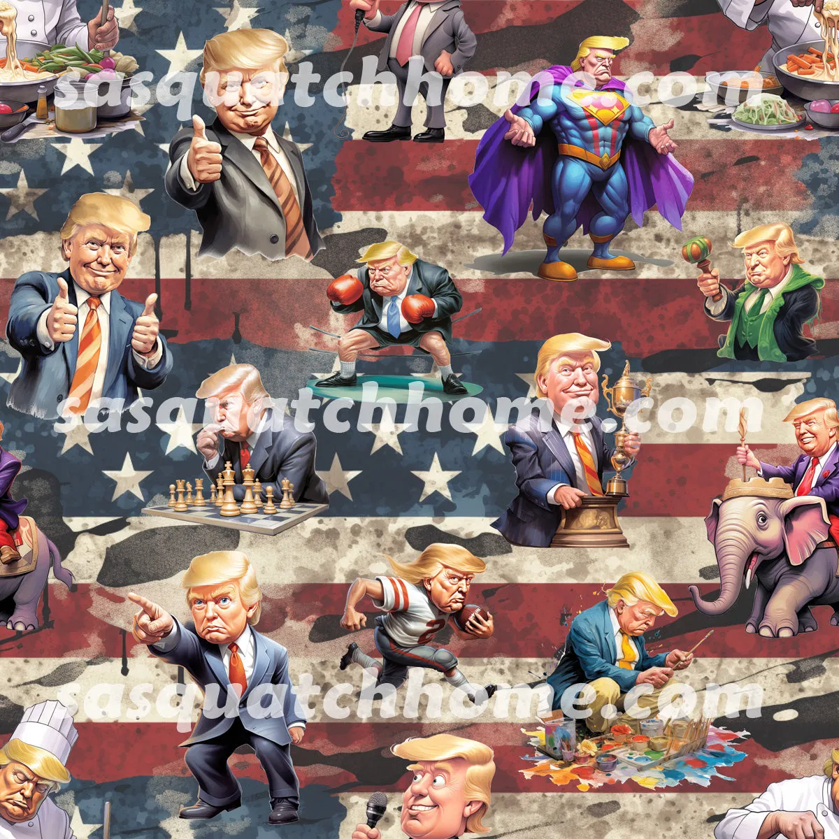 20 Donald Trump Designs - Bathroom Accessories Set 6 pcs
