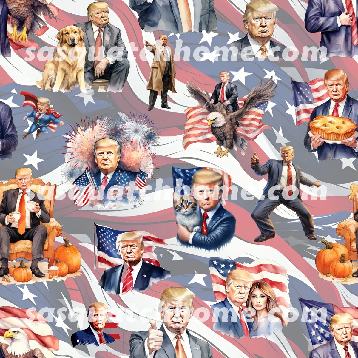 20 Donald Trump Designs - Bathroom Accessories Set 6 pcs
