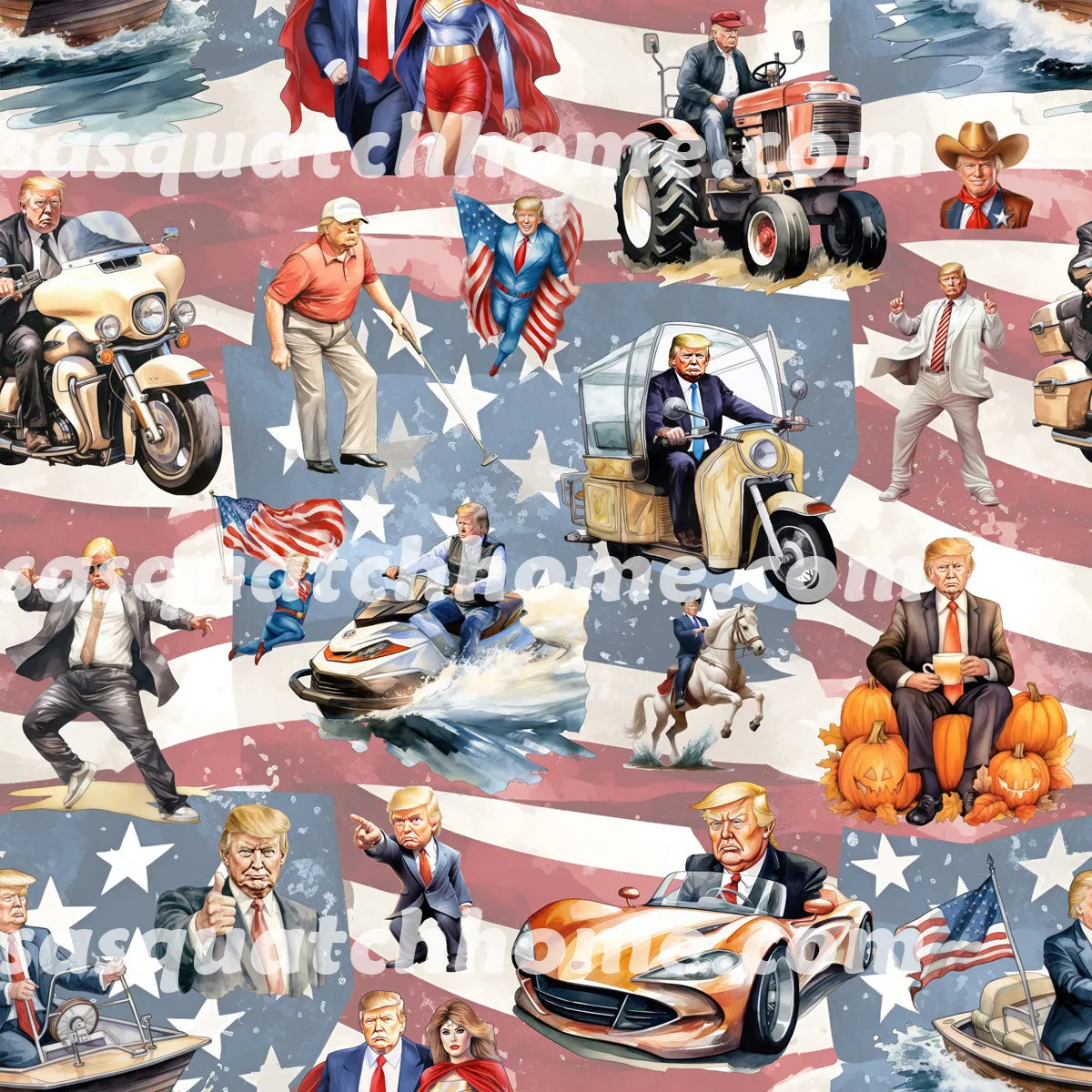 20 Donald Trump Designs - Bathroom Accessories Set 6 pcs