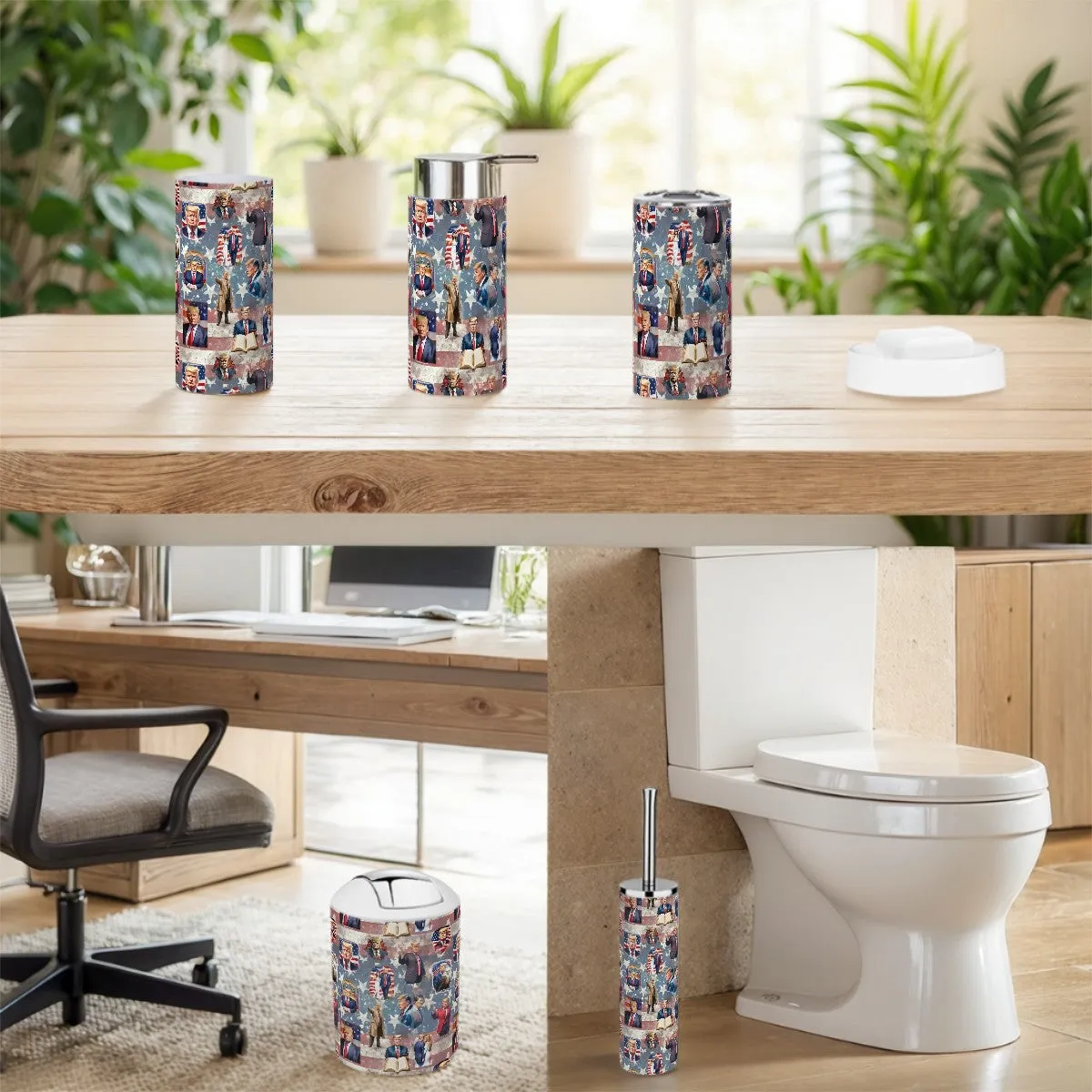 20 Donald Trump Designs - Bathroom Accessories Set 6 pcs