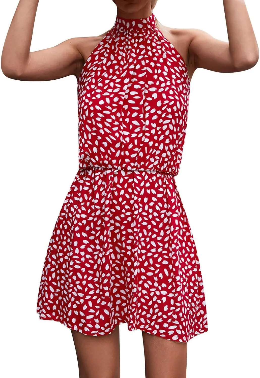 2023 Women Maxi Long Dress Tropical Print Halter Neck Backless Sundress Sleeveless Holiday Party Sexy Beach Dresses Vestidos