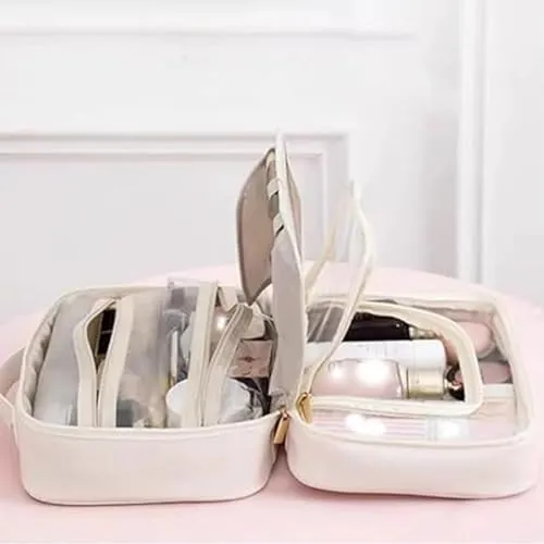 2024 New Consulbefor Bag - Toiletry Cosmetics Bag Consulbefor, Multi-Compartment Toiletry Cosmetics Bag - Consulbefor, Pu Leather Portable Storage Bag, PU Leather Large Capacity & Portable (A)