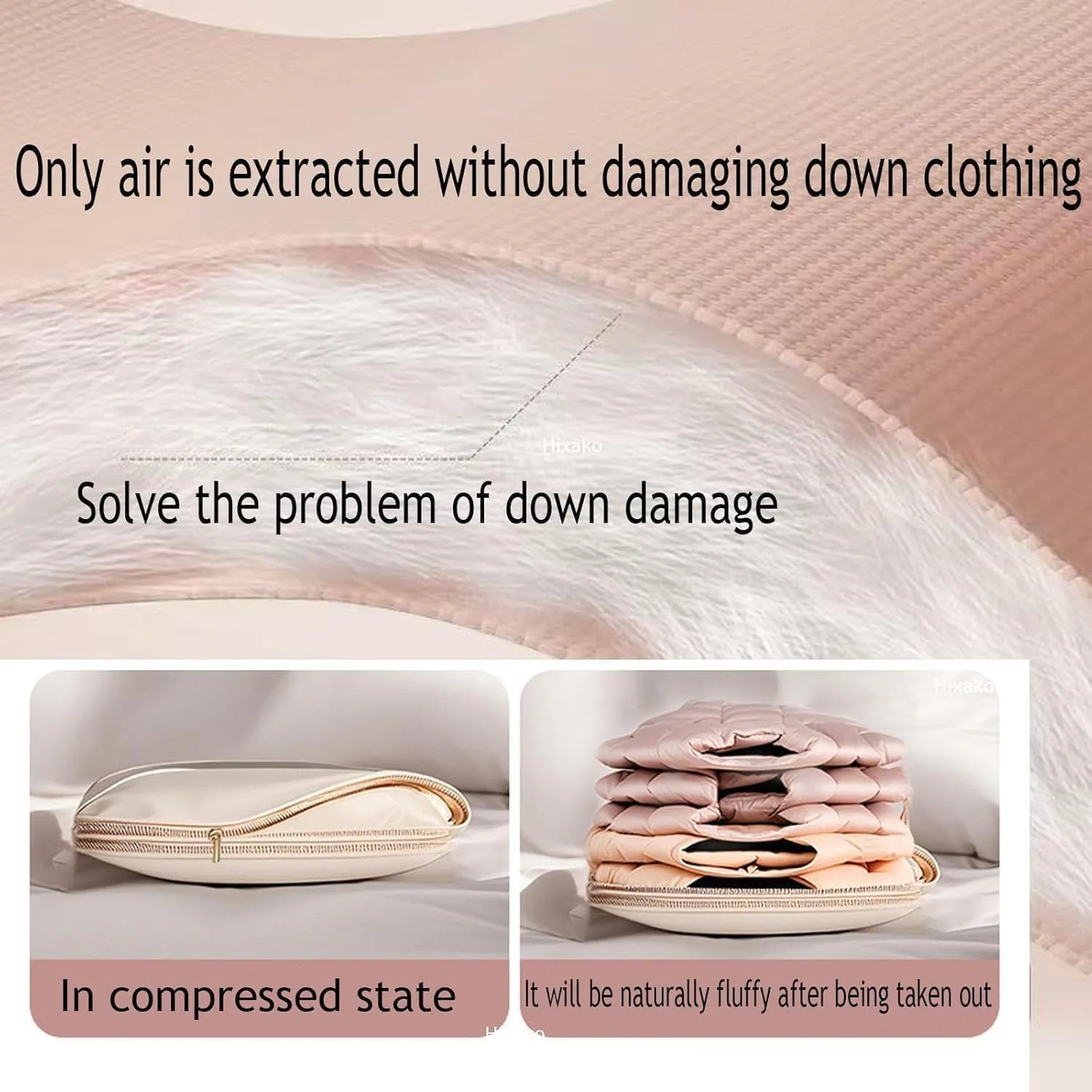 2025 Space Saving Hanging Garment Bag with Self Compression Zipper, Closet Organizers Garment Bags for Hanging Clothes, Protects Clothes from Wrinkles (Pink,XL)
