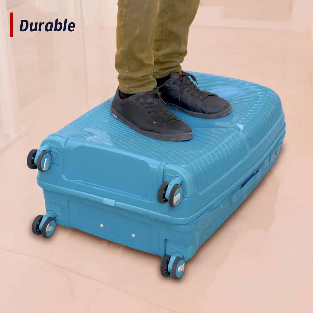 28" Miami PP Unbreakable Luggage Bag with Double Spinner Wheels | Lightweight Hard Case Trolley