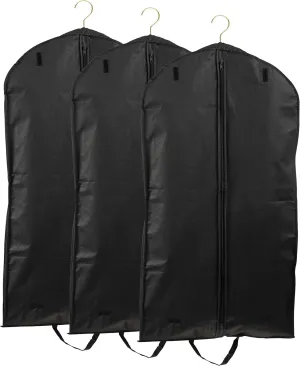 3-Pack Garment Bags for Travel & Hanging Clothes - Suit Covers Garment Bag for Men & Women Dress Bag - Closet Storage Suit Bag, Dress Bags, Coat Storage - Zipper Closure (45 Inches)