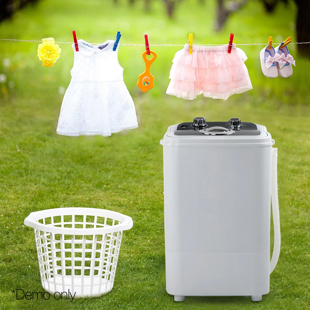 4.6KG Mini Outdoor Portable Washing Machine Top Loader Spin Camp Caravan Laundry