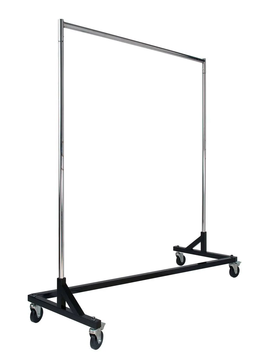 7 "Z"HEAVY DUTY CLOTHING RACK WITH BLACK BASE