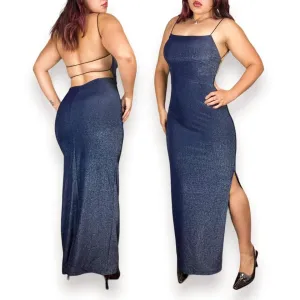 90s Backless Shimmer Gown (S)