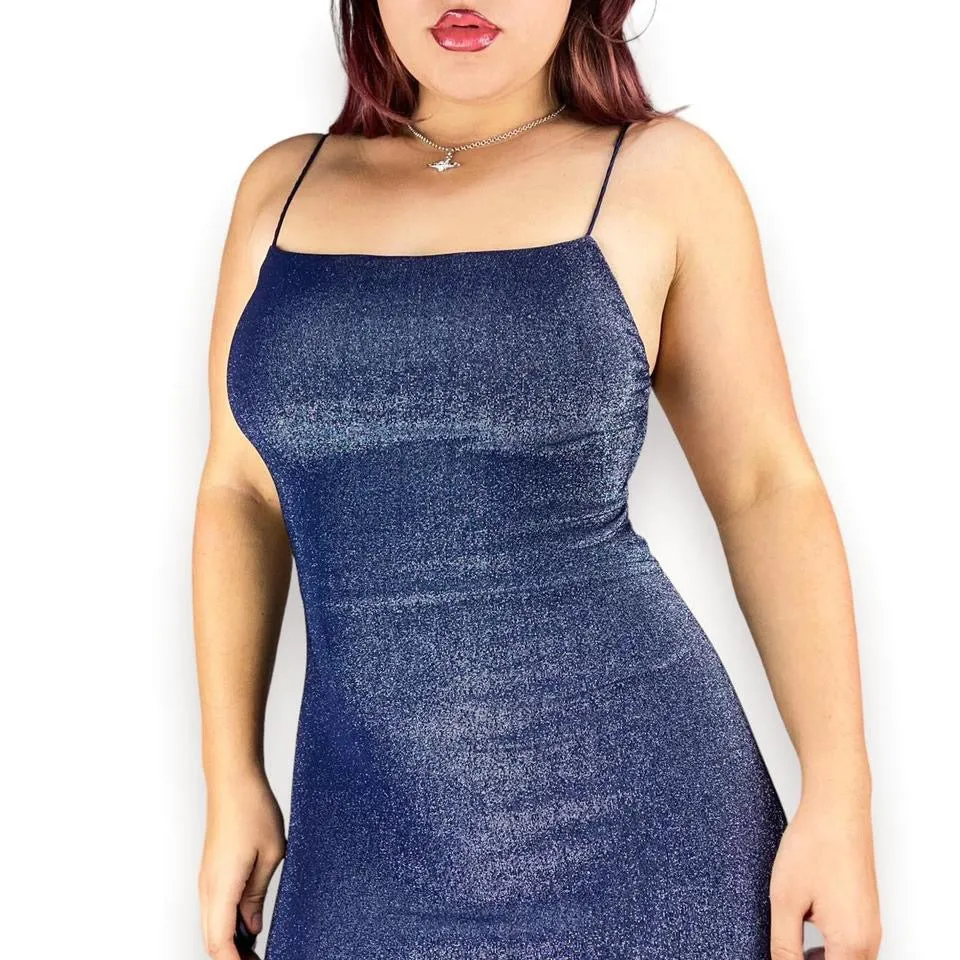 90s Backless Shimmer Gown (S)