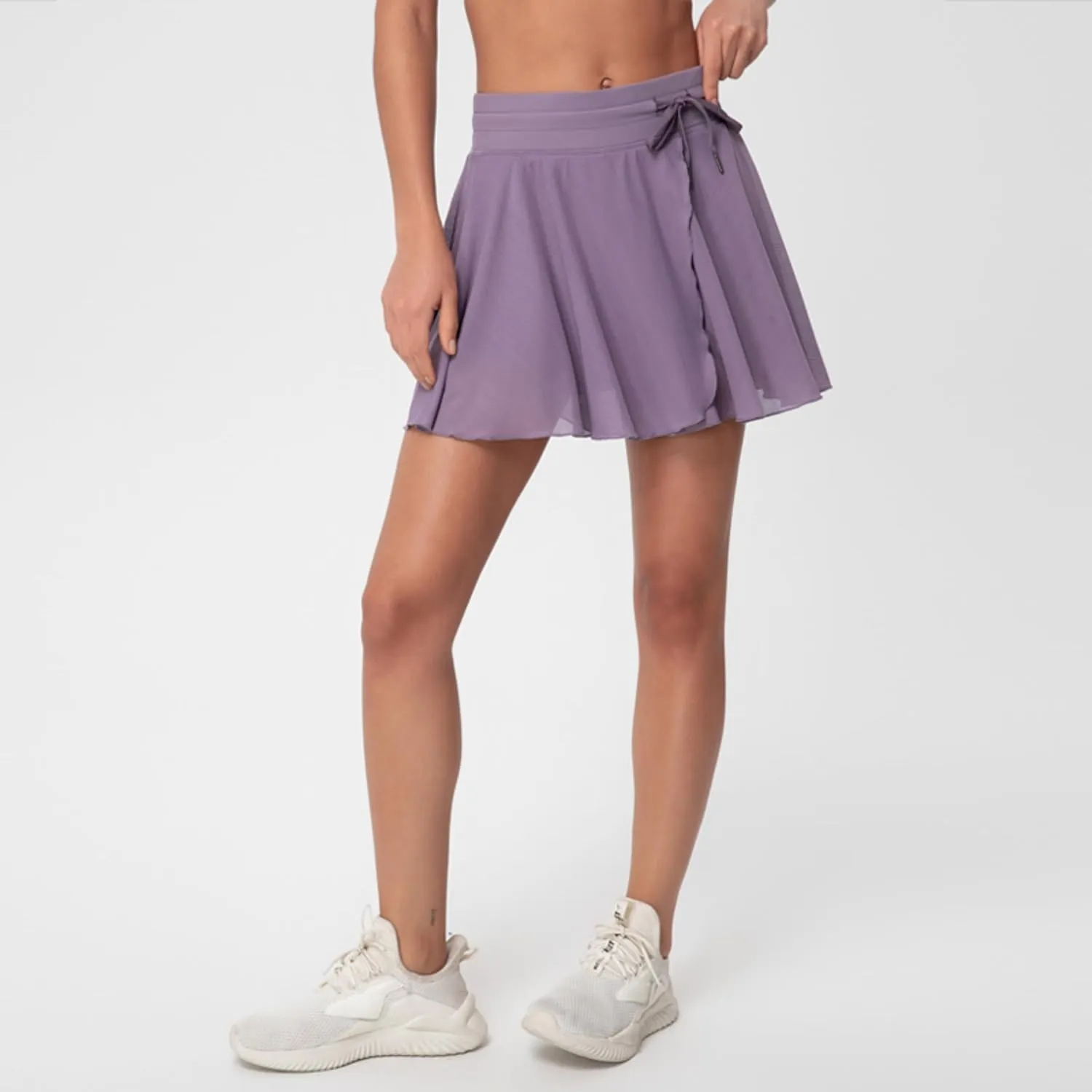 ABOCIW Womens Tennis Skirt with Shorts High Waist Mesh Layered Tulle Flowy Workout Athletic Skorts Skirt