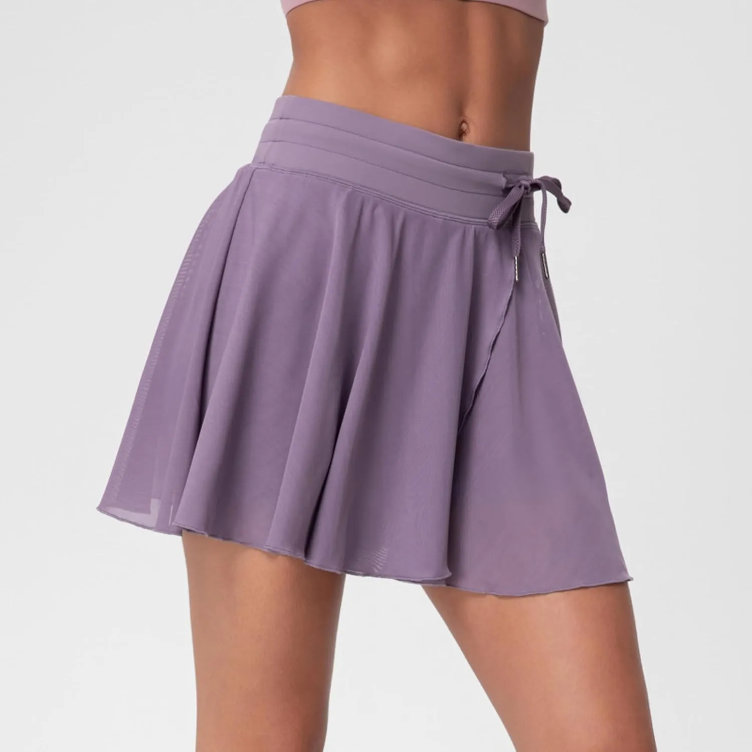 ABOCIW Womens Tennis Skirt with Shorts High Waist Mesh Layered Tulle Flowy Workout Athletic Skorts Skirt