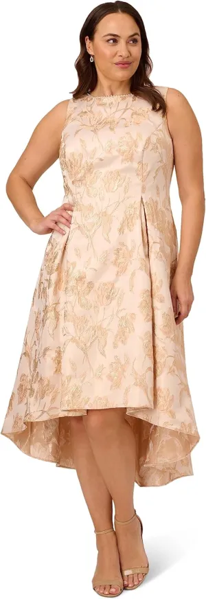 Adrianna Papell Women's Pearl Metallic Jacquard Dress