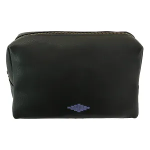 'Afeite' Washbag - Black Leather