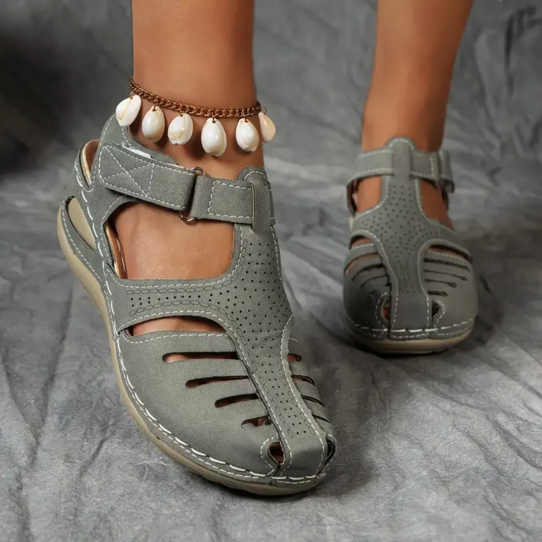 Airfleek Arch Support Wide Toe Box Closed Toe Sandals
