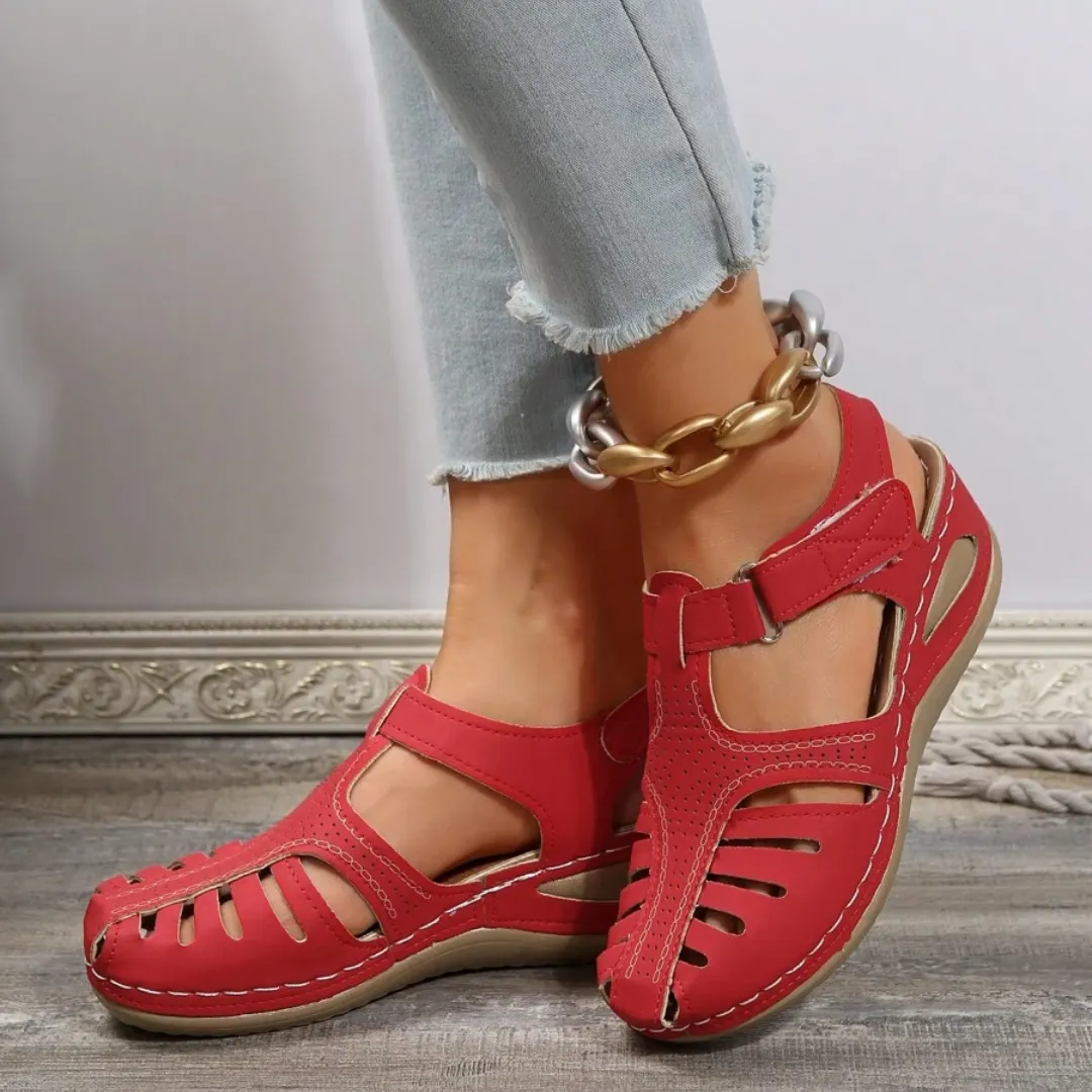 Airfleek Arch Support Wide Toe Box Closed Toe Sandals