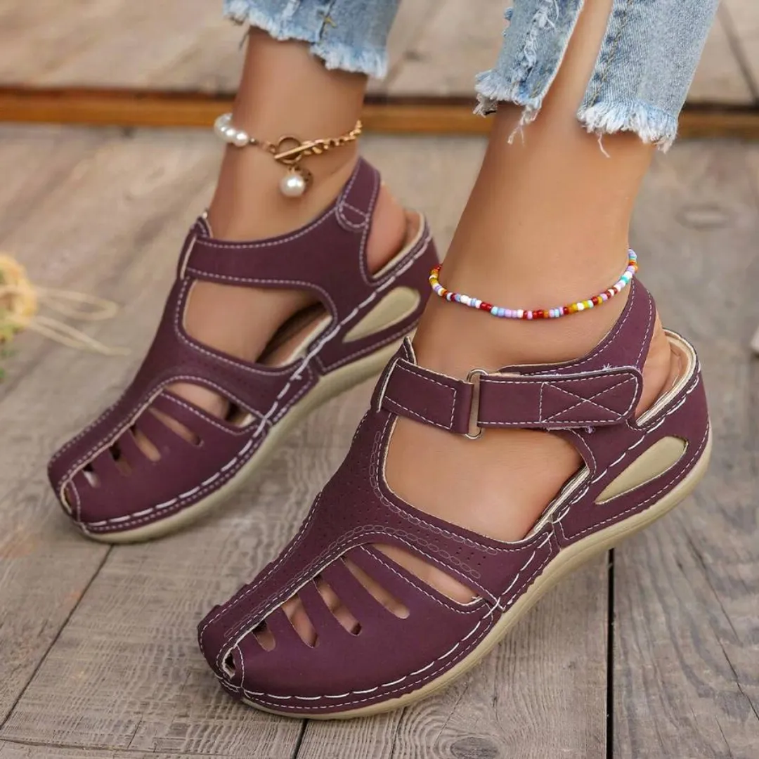 Airfleek Arch Support Wide Toe Box Closed Toe Sandals