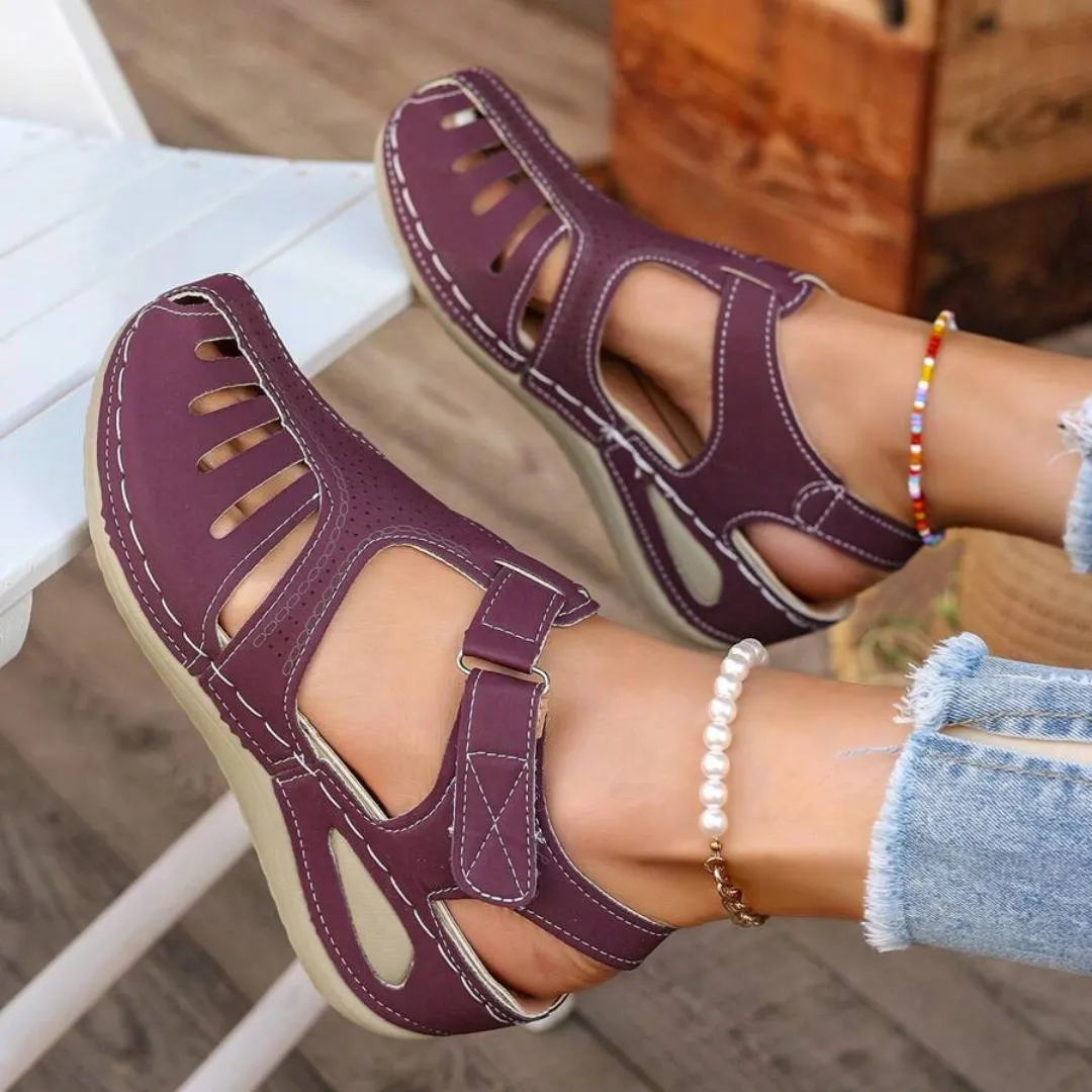 Airfleek Arch Support Wide Toe Box Closed Toe Sandals
