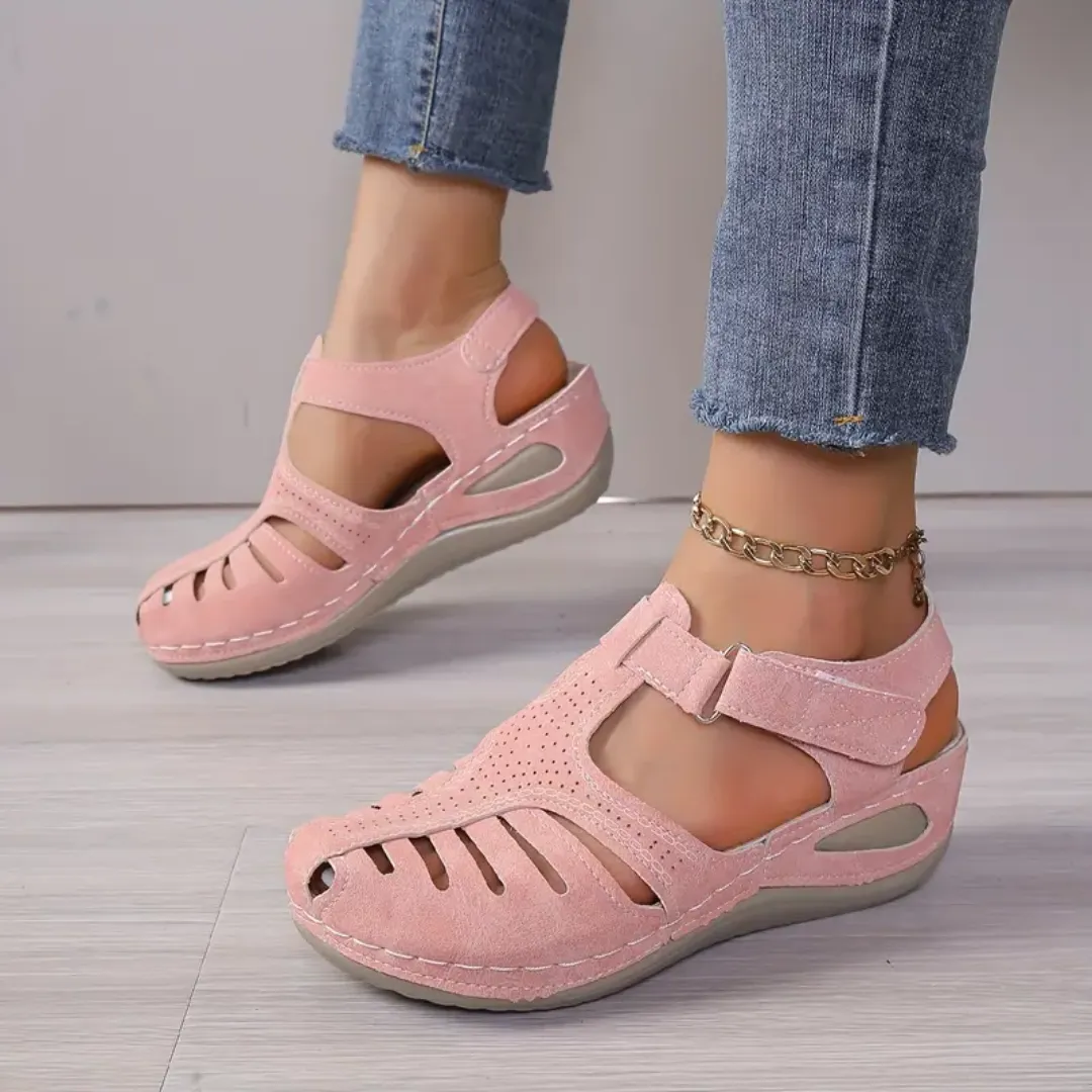 Airfleek Arch Support Wide Toe Box Closed Toe Sandals