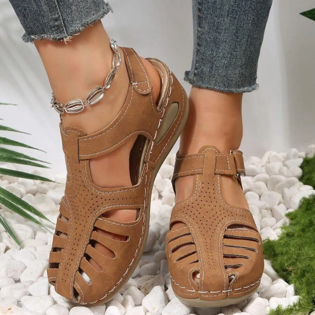 Airfleek Arch Support Wide Toe Box Closed Toe Sandals