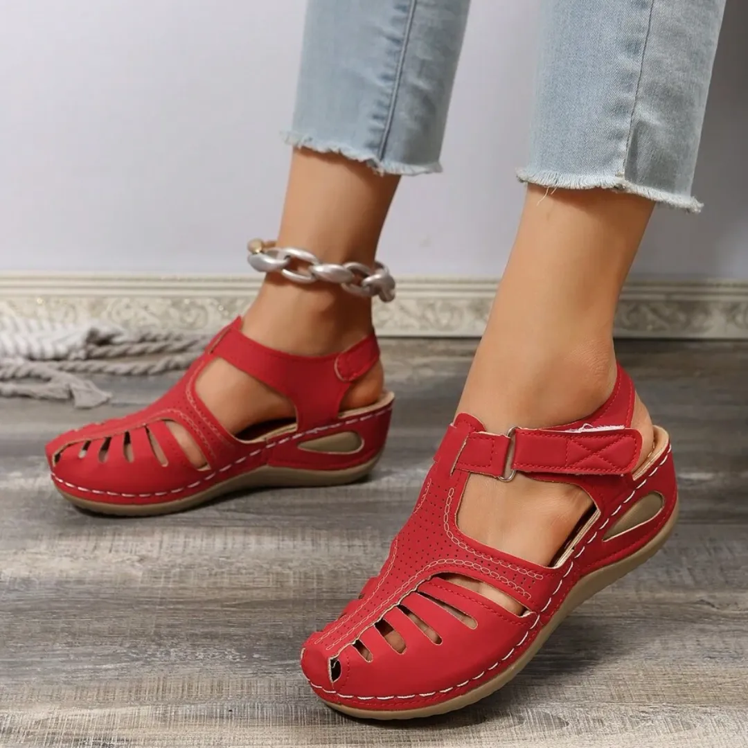 Airfleek Arch Support Wide Toe Box Closed Toe Sandals