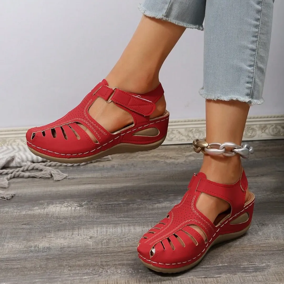 Airfleek Arch Support Wide Toe Box Closed Toe Sandals