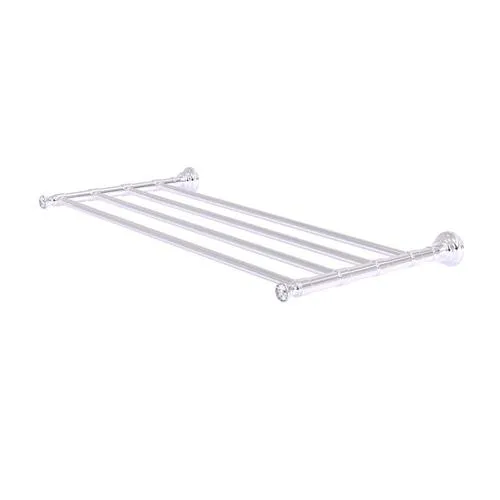 Allied Brass Carolina Crystal Collection 24-in Towel Shelf in Satin Chrome