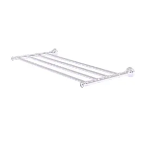 Allied Brass Carolina Crystal Collection 24-in Towel Shelf in Satin Chrome