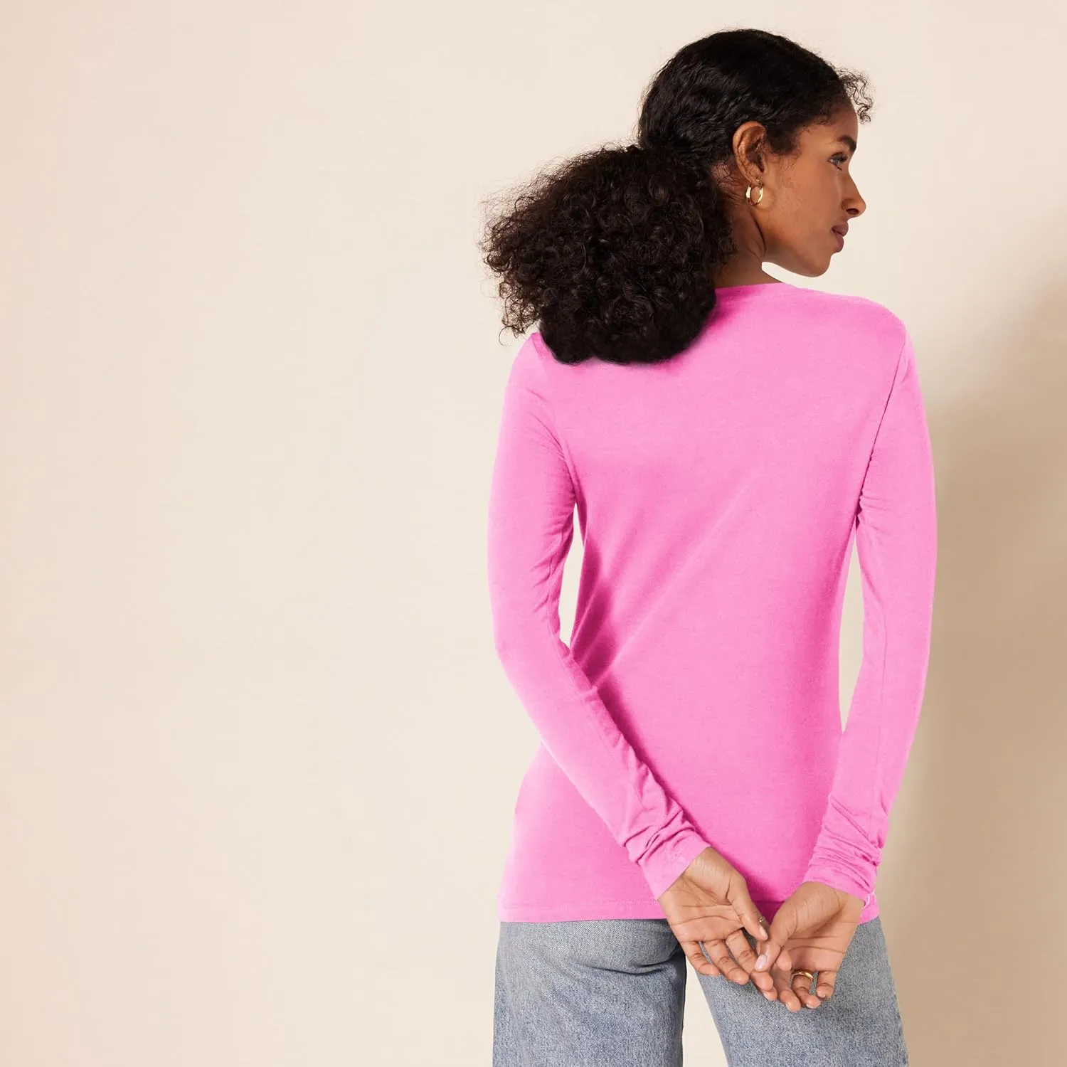Amazon Essentials Women's Classic-Fit Long-Sleeve Crewneck T-Shirt (Available in Plus Size)