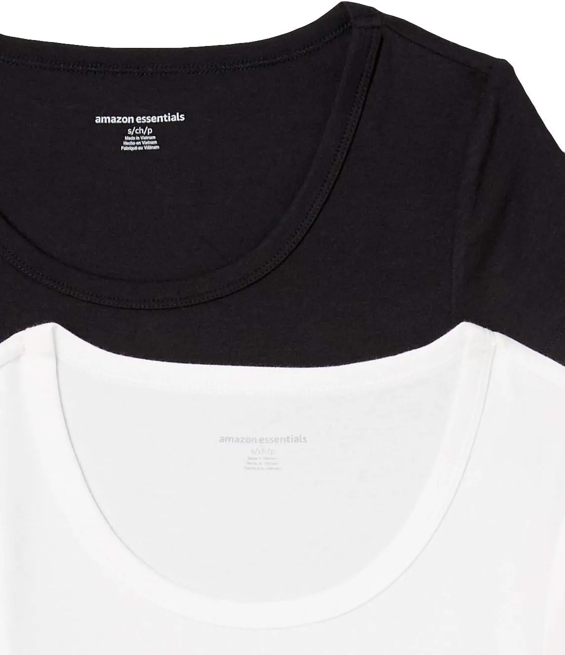 Amazon Essentials Women's Slim-Fit Cap-Sleeve Scoop Neck T-Shirt, Pack of 2