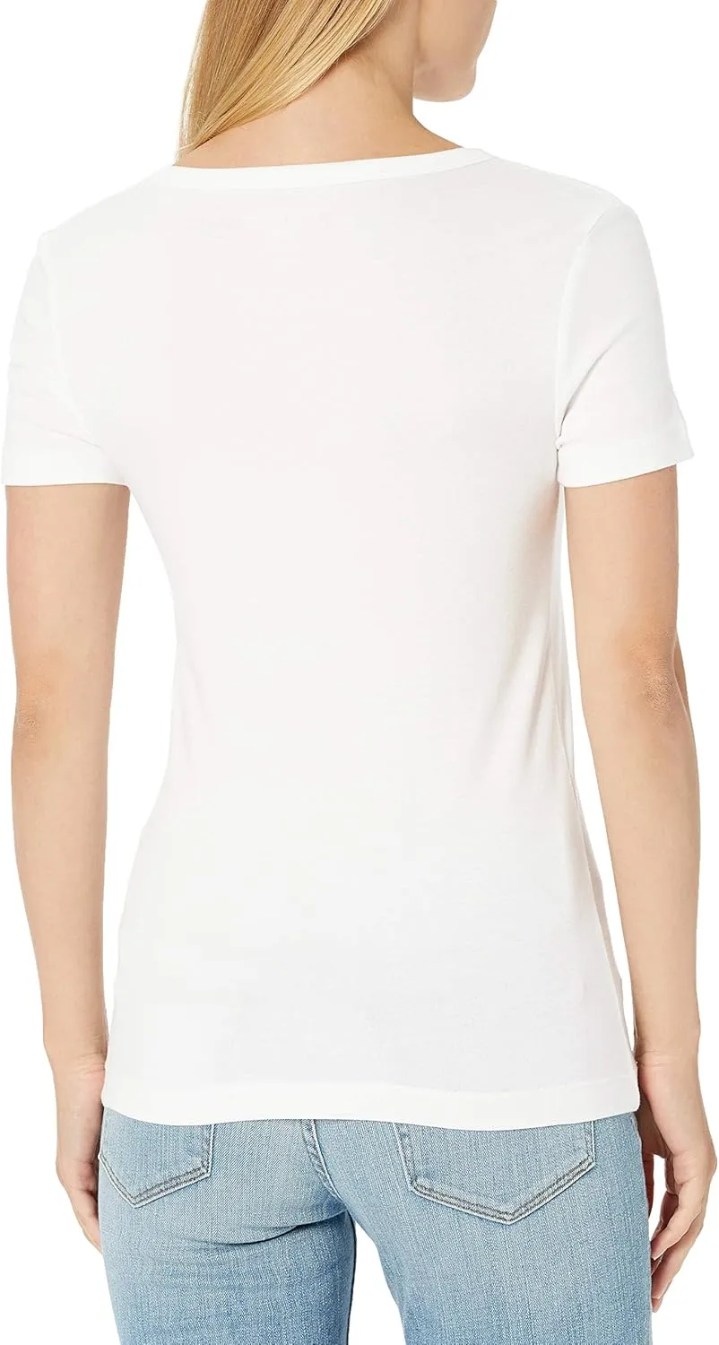Amazon Essentials Women's Slim-Fit Short-Sleeve Crewneck T-Shirt, Pack of 2