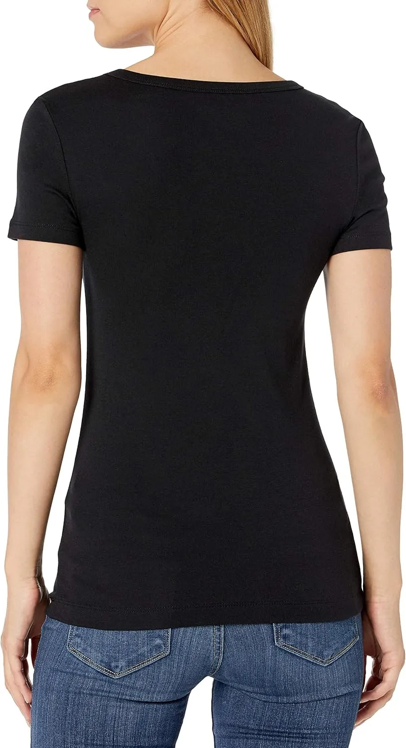 Amazon Essentials Women's Slim-Fit Short-Sleeve Crewneck T-Shirt, Pack of 2