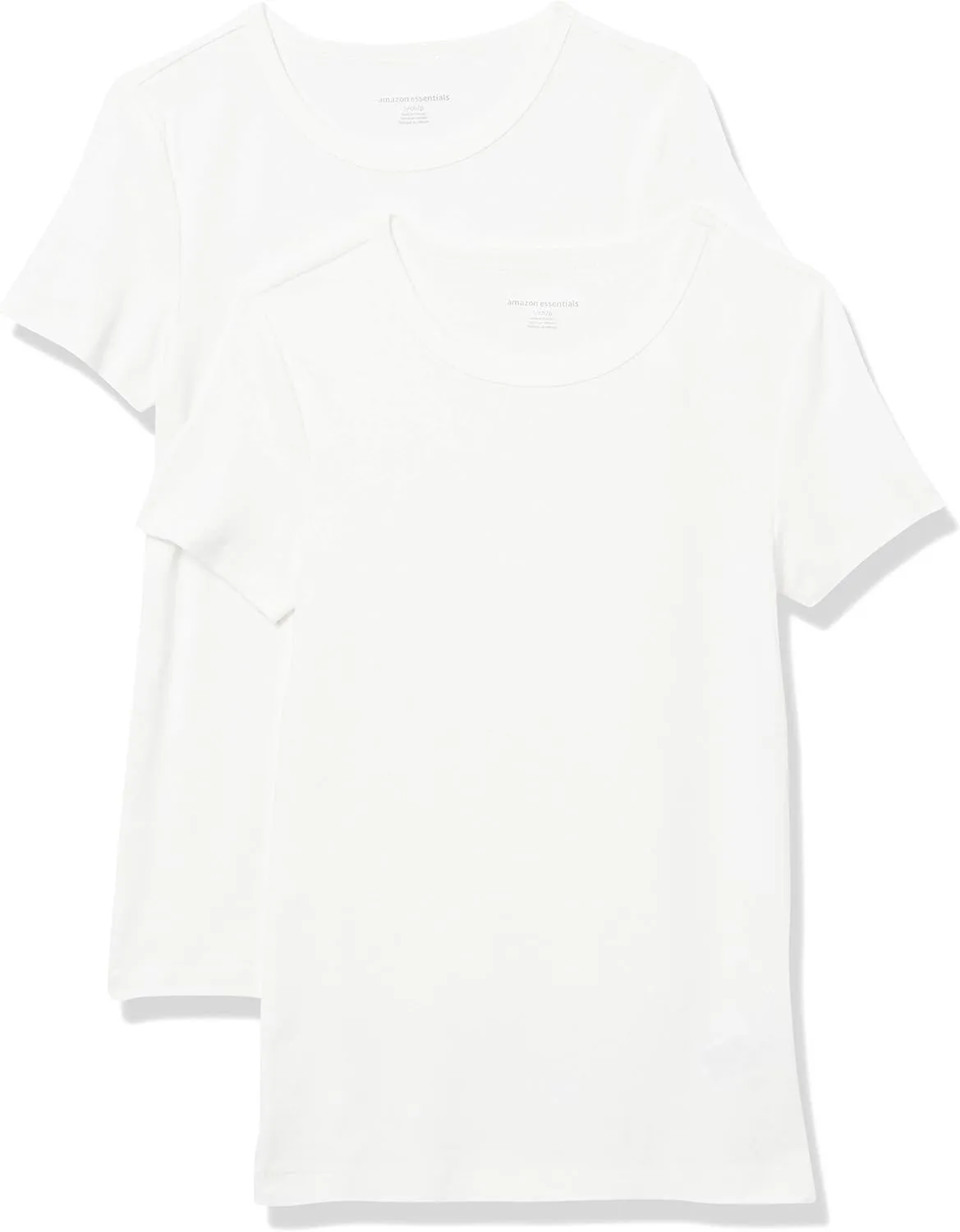 Amazon Essentials Women's Slim-Fit Short-Sleeve Crewneck T-Shirt, Pack of 2