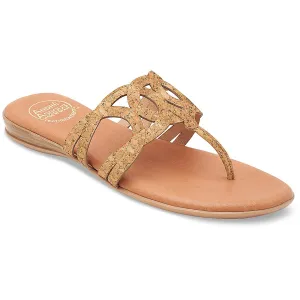 André Assous Womens Nature Slip On Padded Insole Flip-Flops