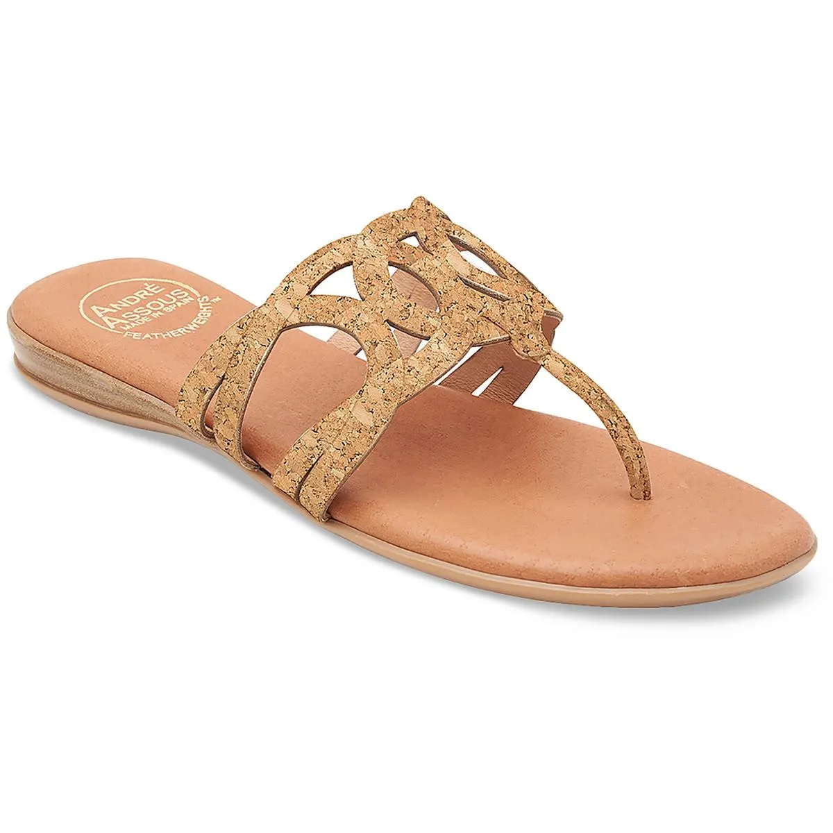 André Assous Womens Nature Slip On Padded Insole Flip-Flops
