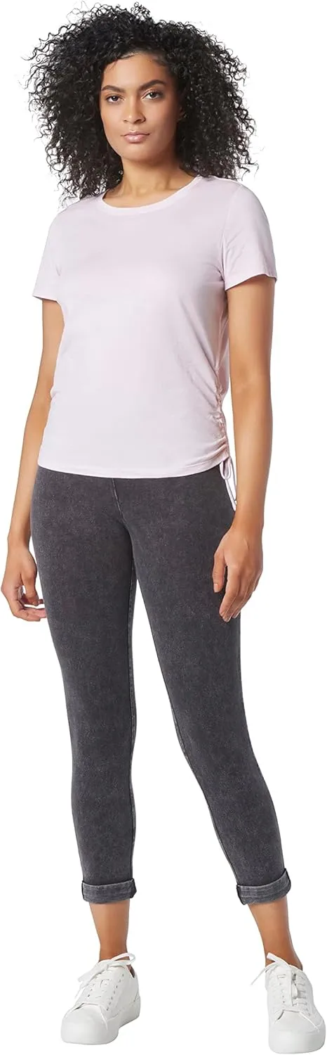 Andrew Marc Women's Faux Denim Cropped Legging, Regular and Plus Sizes